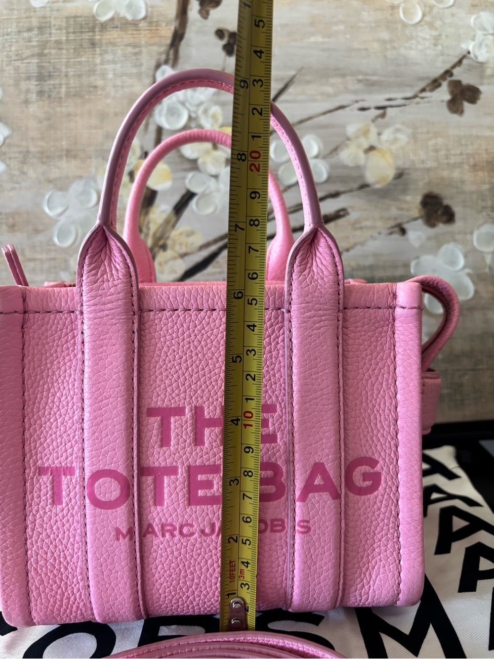 Marc Jacobs Pink Leather MINI The Tote Bag with Detachable Strap - Picture 9 of 12